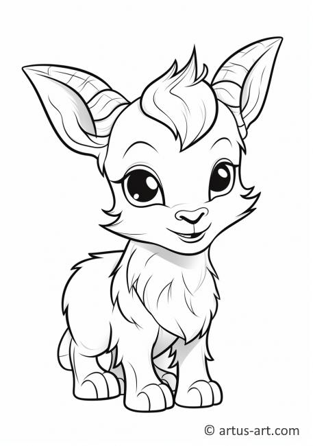 Page de coloriage de chèvre pour enfants